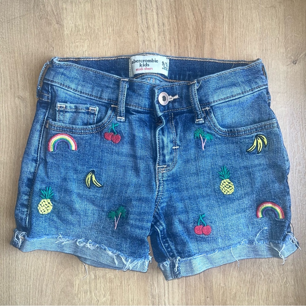 Abercrombie Kids Denim Midi Shorts